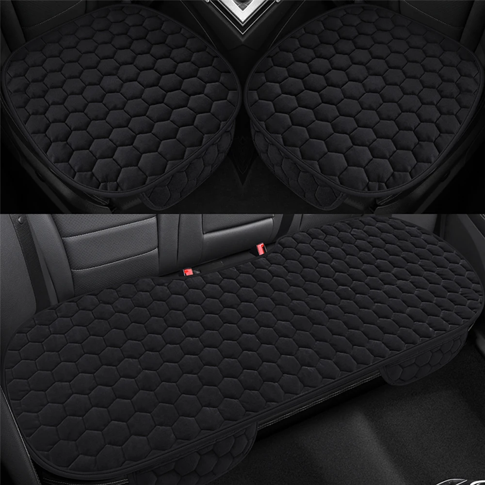 Coprisedile per auto Anteriore Posteriore Sedili caldi Protezione per cuscino Coprisedile in peluche Autunno Inverno Universale per berlina Hatchback SUV Tappetino per sedile
