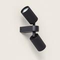 Applique Murale Orientable Aluminium Breixo 2 Spots Noir