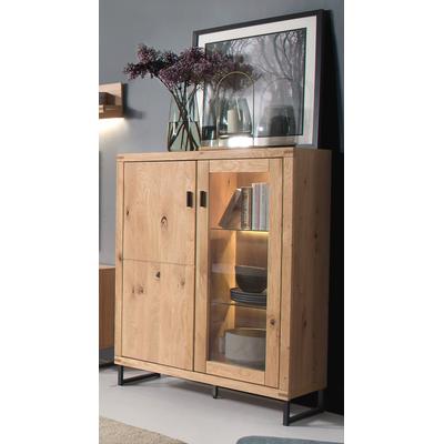 Highboard 2-türig Eiche bianco teilmassiv SERRA Image