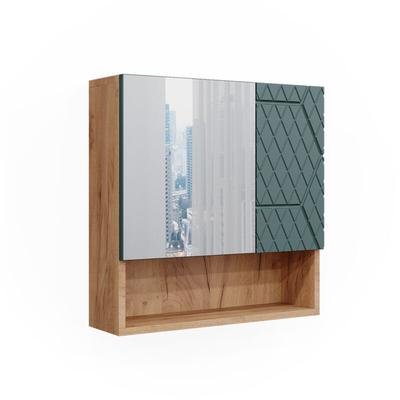 Vicco - Badspiegelschrank Irma, Grün/Goldkraft Eiche, 54 x 55 cm Image