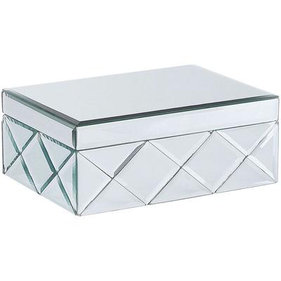Schmuckkästchen Glas mdf Spiegel Optik Schmuckaufbewahrung Elegant Modern Schlafzimmer Wohnzimmer Image