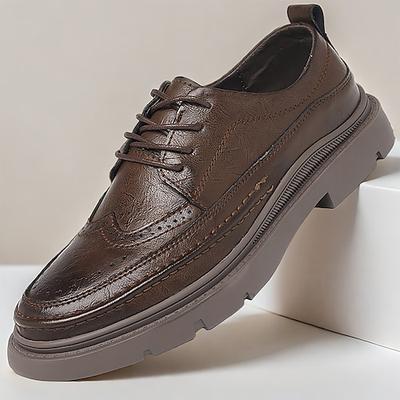 scarpe oxford brogue da uomo in pelle marrone - scarpe eleganti con lacci eleganti e resistenti con suola robusta per abbigliamento formale e casual
