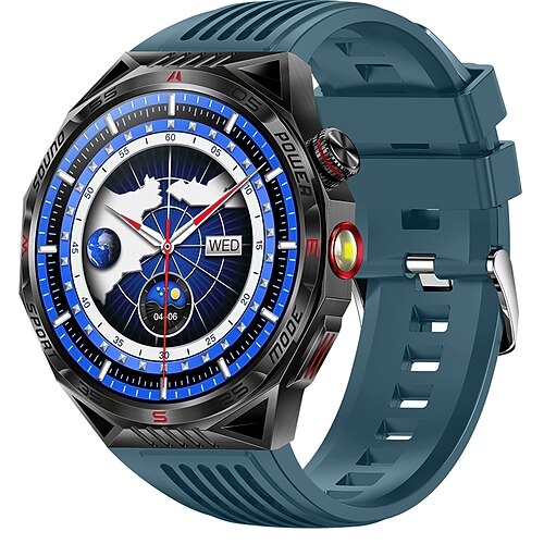 torcia elettrica a led smart watch da uomo ht28 sport all'aria aperta luce laser bluetooth bussola parlante smart watch con batteria di grandi dimensioni da 450 mAh