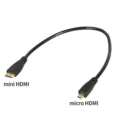 Best Quality 1080p 3D Micro HDMI-compatible to Mini HDMI-compatible Cable For GoPro Sony Projector's
