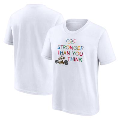 The Olympic Collection x Looney Tunes Gewichte-T-Shirt mit Typografie-Grafik – Weiß – Damen Image