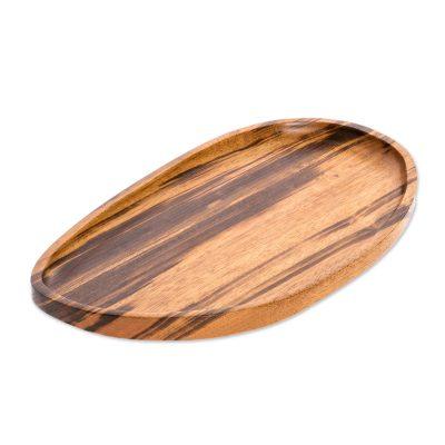 Served With Care,'Jobillo Wood Serving Tray with Natural Finish'