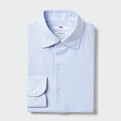 Uniqlo - Cotton Super Non-Iron Regular Fit Shirt - Blue - XS