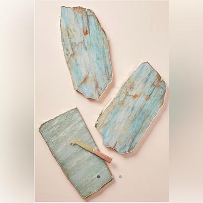 Anthropologie Kitchen | Anthropologie | Gilded Agate Cheese Board | Color: Blue/Green | Size: Os