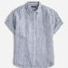J. Crew Tops | J.Crew Capitaine Irish Linen Striped Short Sleeve Button Down Shirt Nwt | Color: Blue/White | Size: S