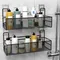 Wall-mount Bathroom Shelf Shower Shampoo Rack Toilet Accessories Kitchen Free Punch Condiment