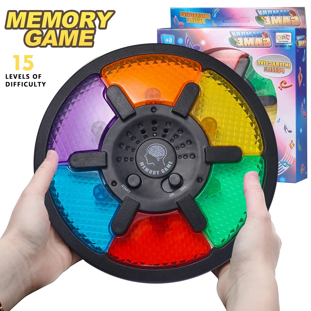 Macchina da gioco di memoria Gioco di memoria elettronico portatile con puzzle luminoso e sonoro Gioco interattivo creativo Formazione della memoria giocattolo