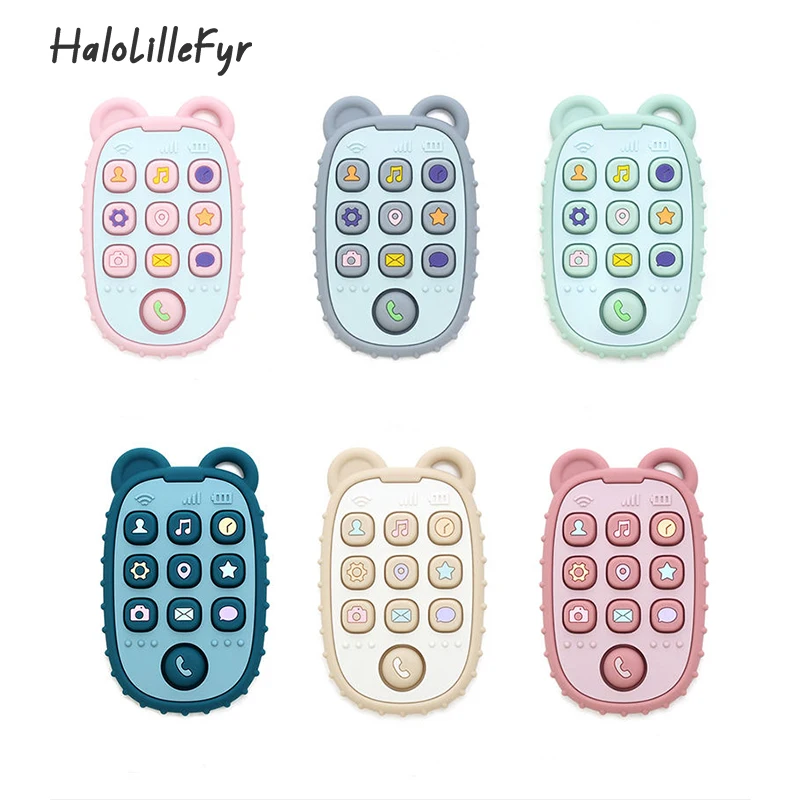 Anneau de dentition en Silicone souple pour bébé, jouet avec télécommande, sans BPA, en forme d