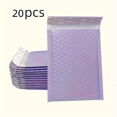 TEMU 20pcs Purple , 4.3 7.5in, Padded Poly Mail, Small Business Packaging, Shipping Envelopes, Padded Envelopes, Mailing Envelopes, Shipping Supplies