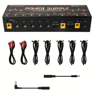 TEMU Strich Sps-30 Max - Guitar , 8 9v/12v/18v Outputs (500ma/1000ma), For - Pedals, Noiseless