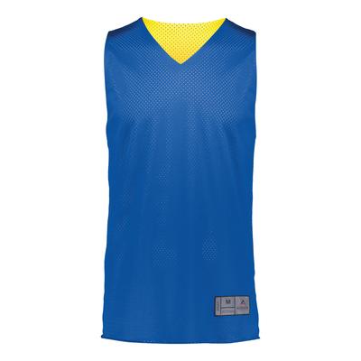 Augusta Sportswear 162 Youth Tricot Mesh Reversible 2.0 Jersey in Royal/Gold size Medium | Polyester