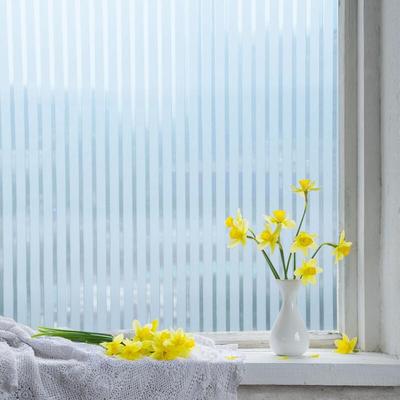 SWANEW Sichtschutzfolie 3D Fensterfolie Selbstklebend Spiegelfolie Sonnenschutzfolie Streifen Image