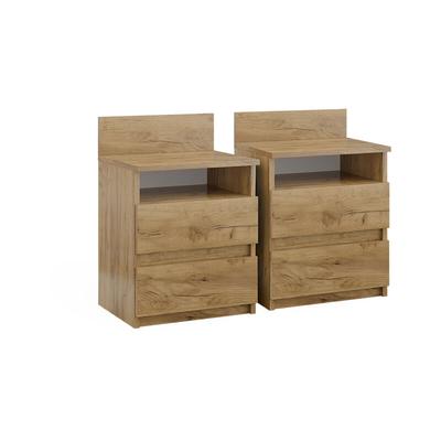 Vicco - Nachttisch Monty, Goldkraft Eiche, 39.6 x 59.1 cm 2er Set Image