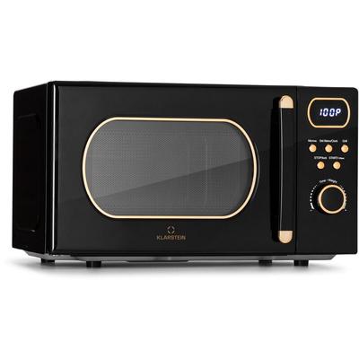 Klarstein - Mikrowelle mit Grill, 800 Watt Mikrowelle Klein, 3-in-1Edelstahl-Mikrowelle Schwarz,