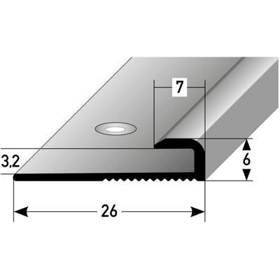 Einfassprofile 3 x 6 x 26 x 900 mm Abschlussprofil Anpassungsprofil Ausgleichsprofil Aluminium