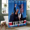 Donald Trump 2024 Survived At Election Rally Shower Curtain, Bathroom Polyester Waterproof Shower Curtain with 12 Plastic Hooks Door Bathroom Home Decor