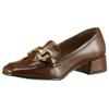 Slipper TAMARIS, Damen, Gr. 40, braun (cognac), Lacksynthetik, used, Antik-Look, modisch, Schuhe, Blockabsatz, Pumps, Halbschuh, Schlupfschuh mit modischer Zierspange