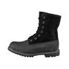 Winterboots TIMBERLAND "TIMBERLAND AUTHENTICMID WARM LINED WATERPROOF BOOT", Gr. 38,5, schwarz (schwarz, nubuck), Leder, sportlich, Schuhe, Snowboots, Winterstiefel, Winterschuhe, wasserdicht und gefüttert