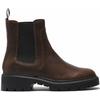 Chelseaboots TIMBERLAND "CORTINA VALLEY MID CHELSEA BOOT", Gr. 37,5, braun (schwarz braun), Leder, sportlich, Schuhe, Stiefelette, Winterschuhe, Ankle Boots