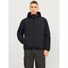 Steppjacke JACK & JONES ""JJESTATE PACKABLE PUFFER HOOD NOOS"" Gr. L, schwarz (black) Herren Jacken mit Kapuze