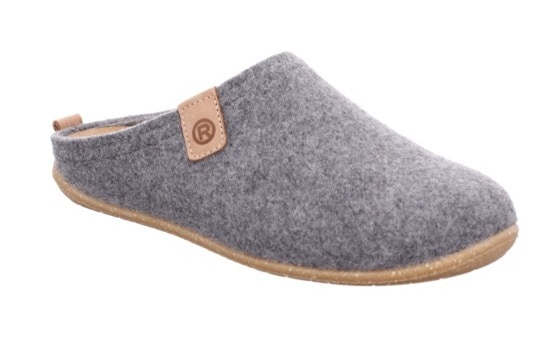 Pantoffel ROHDE "TIVOLI", Damen, Gr. 36, grau (hellgrau, meliert), Filz, Schuhe, Hausschuh, Clog, Homeslipper mit herausnehmbarer Innensohle