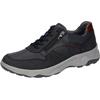 Sneaker WALDLÄUFER "H-MAX", Herren, Gr. 11,5 (46,5), blau (nachtblau), Nubukleder, Nappaleder, sportlich, Schuhe, Bequemschuh, Halbschuh, Schnürschuh in Komfortweite H = sehr weit