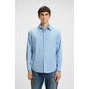 Langarmhemd BOSS ORANGE "Relegant", Herren, Gr. XXL, N-Gr, blau (open blau460), Web, Obermaterial: 100% Baumwolle, unifarben, casual, regular fit, hoch geschlossener Ausschnitt, Langarm eingesetzt 2-Knopf-Manschette mit Knöpfen, Hemden, mit BOSS...