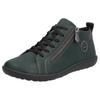 Sneaker RIEKER, Damen, Gr. 37, grün (dunkelgrün), Lederimitat, sportlich, Schuhe, Freizeitschuh, Halbschuh, Schnürschuh in bequemer Form