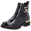 Chelseaboots REMONTE, Damen, Gr. 44, schwarz, Lacklederimitat, Elastischer Einsatz, glänzend, modisch, Schuhe, Blockabsatz, Boots, Stiefelette mit praktischem Innen-Reißverschluss