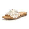 Pantolette LASCANA, Damen, Gr. 38, beige, Obermaterial: 100% Textilmaterial. Futter: 100% Textilmaterial. Decksohle: 100% Textilmaterial. Laufsohle: 100% Synthetik, unifarben, casual, Schuhe Pantolette, Mule, Sandale, offener Schuh mit modischem...