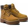 Schnürboots TIMBERLAND "STONE STREET6 INCH LACE UP WATERPROOF BOOT", Gr. 37, gelb (wheat), Leder, Synthetik, sportlich, Schuhe, Winterstiefel, Schnürstiefel, Winterschuhe, wasserdicht