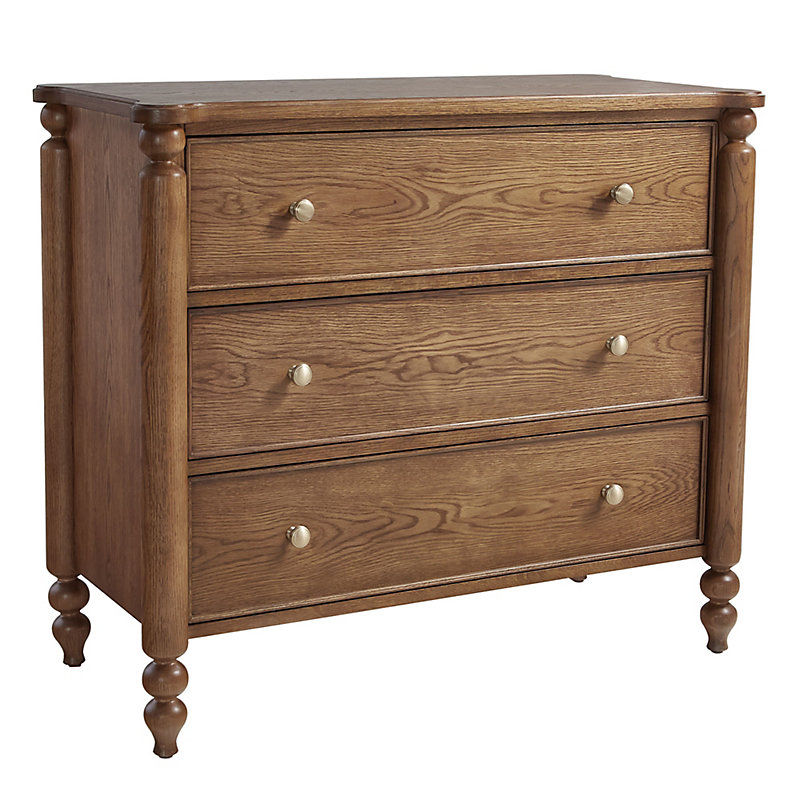 Dover 3-Drawer Chest - Chestnut - Ballard Designs