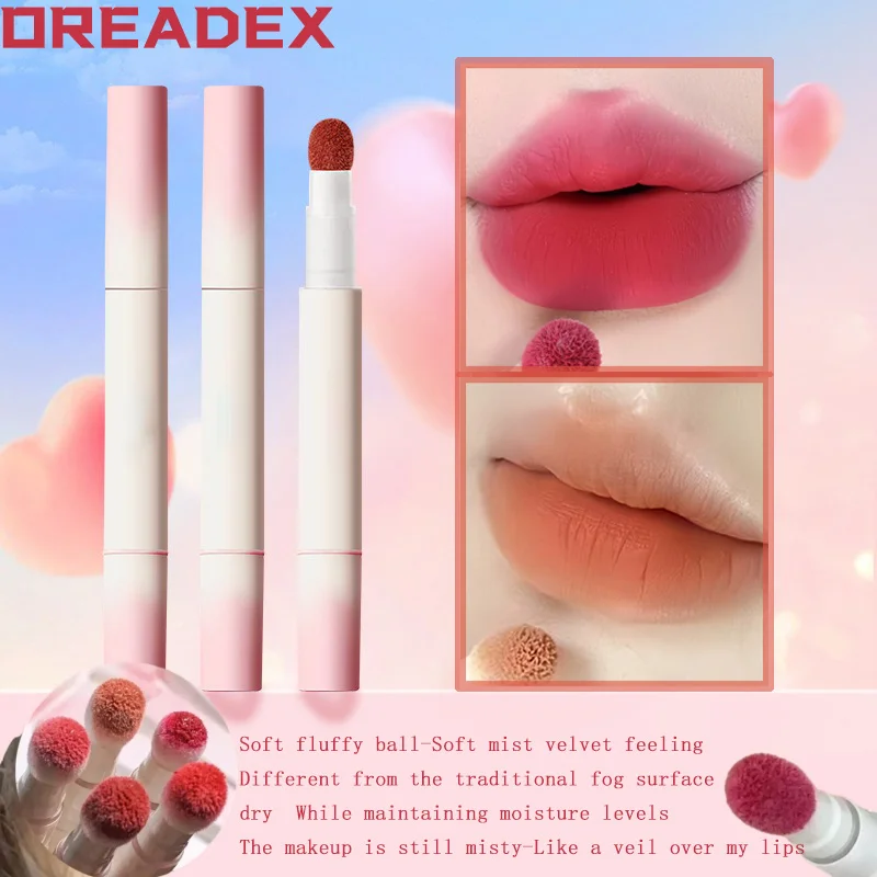 Flauschiger Samt weiche Lippen glasur flüssiger Lippenstift Luftkissen matte Lippen glasur Mund roter Lippen schlamm nicht verblassende Antihaft-Tasse Kosmetik Image