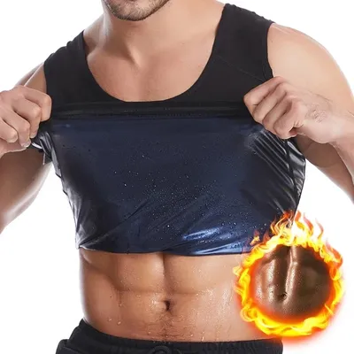 Neue Männer Neopren Schweiß Sauna Weste Körper Shaper Weste Taille Trainer Abnehmen Weste Shapewear Image