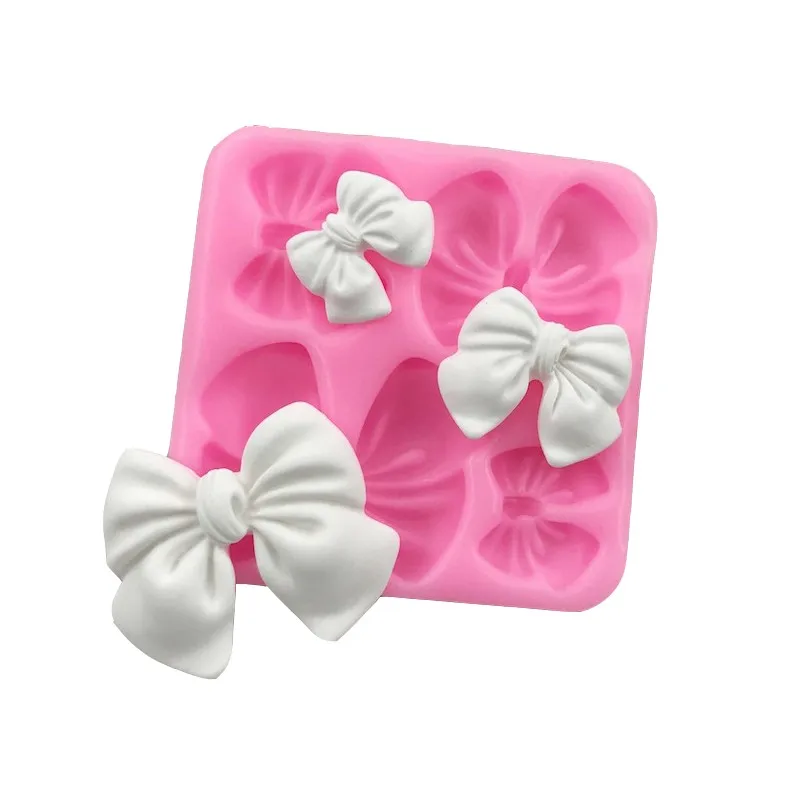 1 stücke Knoten Bogen Formen Weiche Silikon Fondant Harz Kunst Form Kuchen Dekoration Gebäck Küche Backen Zubehör Werkzeuge Cocina Image