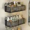 Bilayer Bathroom Grid Shelf Suspension Type Bathroom Organizer Shampoo Shower Gel Kitchen Makeup