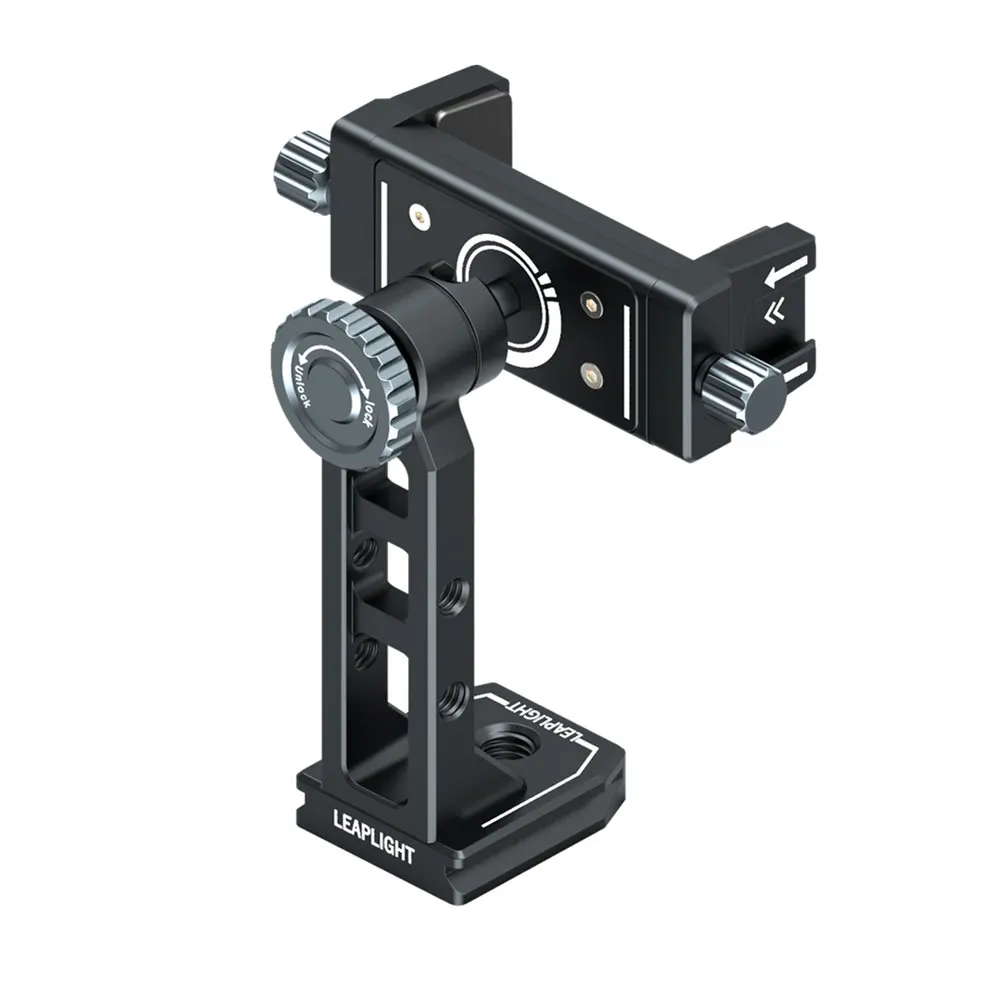 Pince de support de téléphone en métal avec chaussure froide Arca 360, Clip de montage sur trépied rotatif pour photographie, Smartphone, Microphone LED, bras magique