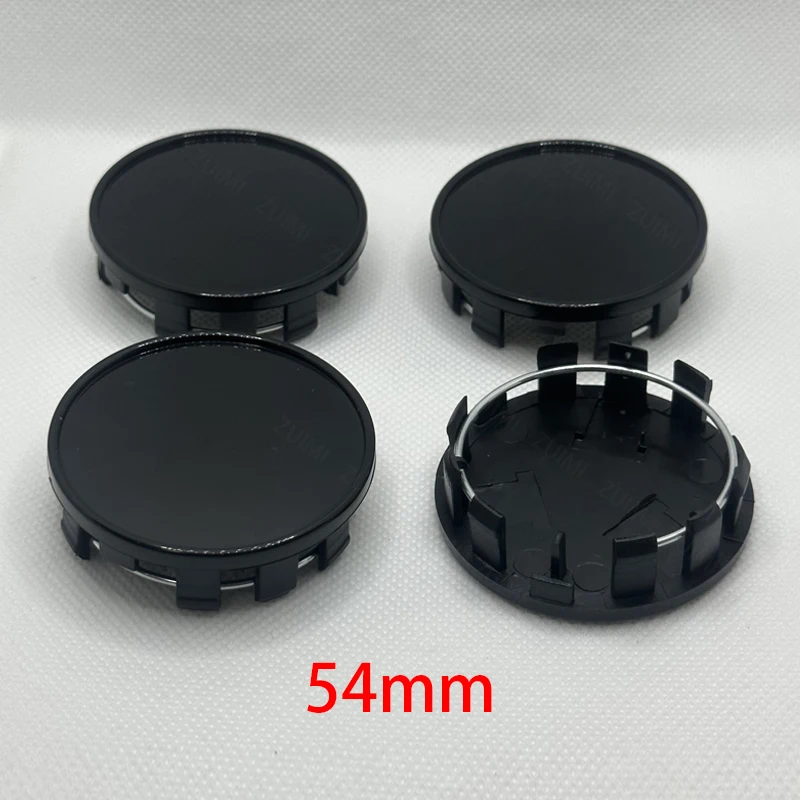 4 pezzi 54mm ruote per auto coprimozzo per cerchioni auto tappi centrali ruota per auto nero argento coprimozzo in plastica ABS coperture antipolvere accessori auto