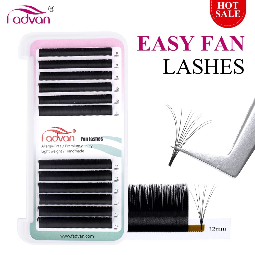 FADVAN Easy Fanning Ciglia Estensioni Morbido Fioritura Flare Auto Fan Ciglia Trucco Naturale Luce Cilia Easy Fan Ciglia Finte