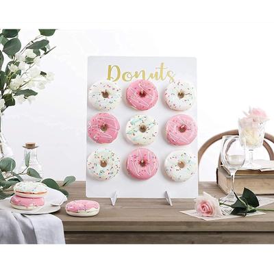 TEMU Wooden Display Stand For Donuts, Baby Showers, Bridal Showers, Birthdays, Weddings, And Donut-themed Parties, Accommodating 9 Donuts And Reusable. Image