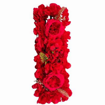 TEMU Luxury Boho Wedding Arch Decor - 1pc Artificial Rose, Peony & Hydrangea Panel For Door, Window & Table Image