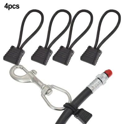 4pc Scuba Diving Diver Hose Clip Retainer Holder Elastic Rope Fixing Bungee Rope Shock Cord Tie Down