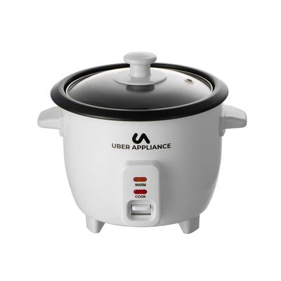 Rapid Rice Cooker 6 Cup Capacity by Uber Appliance in White