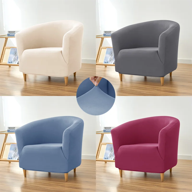 Wasserabweisender Club-Sofabezug, einfarbig, für Wanne, Stuhlhussen, Stretch, Einzelsofa, Sitzbezüge, Hotel, Bar, Theke, Dekor