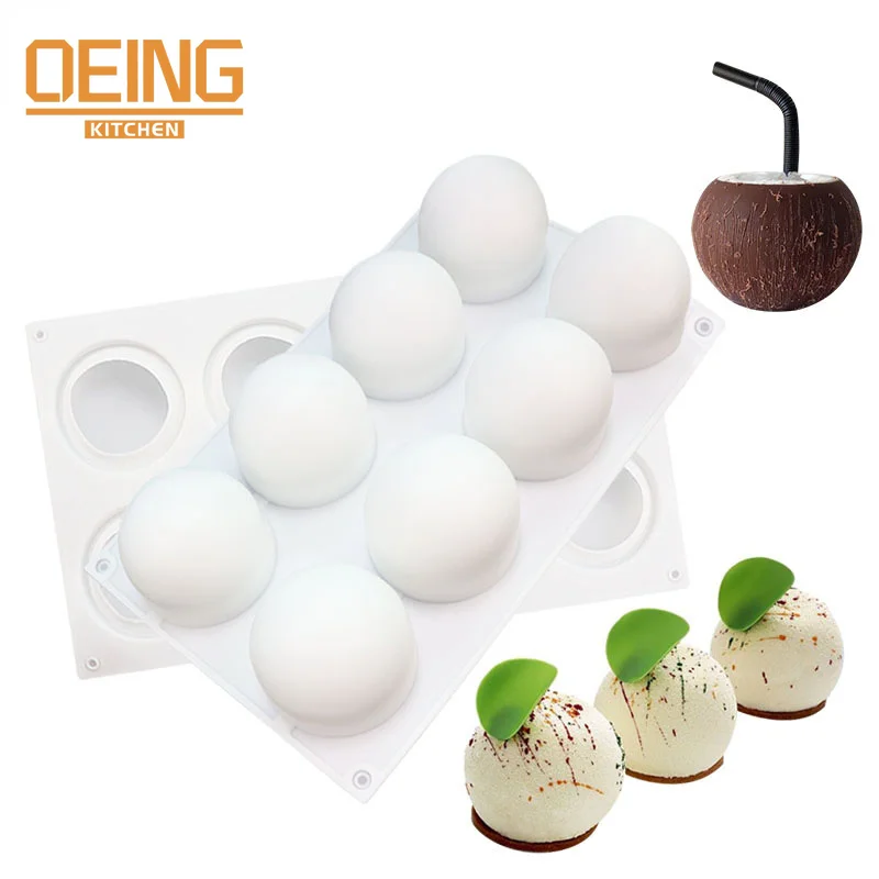 Runde kugelförmige Silikon-Kuchenform für Schokoladenmousse, Käse, Brot, Dessert, Gelee, Pudding, Backformen, Dekorationswerkzeuge Image