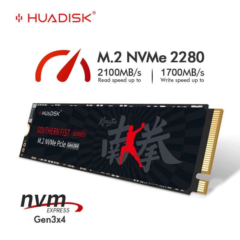 HUADISK SSD NVMe M2 1 TB 512 GB PCI-e 3.0X4 interne Festplatte 2280 SSD 256 GB 128 GB Solid-State-Laufwerk für Desktop-PC Laptop Image
